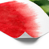 Wassermelone Minimalistisches Design Poster (Ecke)