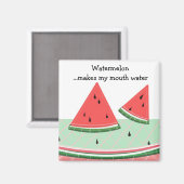 Wassermelone mit Aufschrift Magnet (Vorderseite/Rückseite)