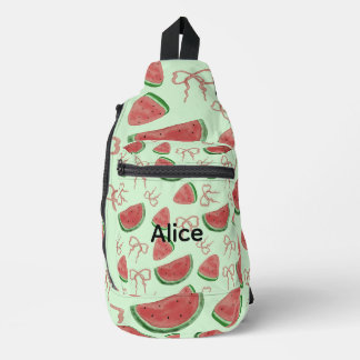 Wassermelone mit Bogen Crossbody Bag