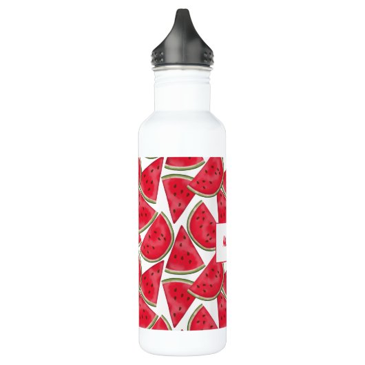 Wassermelone mit individuelle Name Edelstahlflasche (Links)