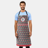 Wassermelone Mit Monogramm Schürze (Getragen)