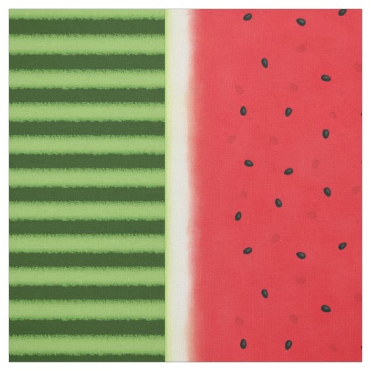 Wassermelone mit Rind & Peel (kleiner Maßstab) Stoff (Muster)
