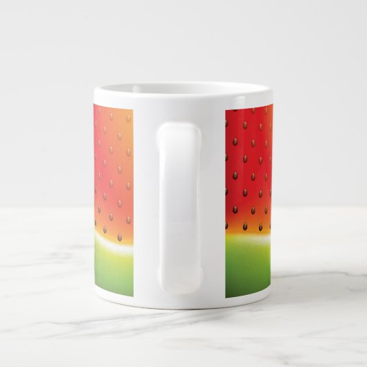 Wassermelone mit Samen-Hintergrund Jumbo-Tasse (Rückseite)