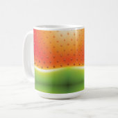 Wassermelone mit Samen-Hintergrund Kaffeetasse (Vorderseite Links)