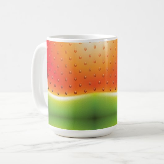 Wassermelone mit Samen-Hintergrund Kaffeetasse (Vorderseite Links)