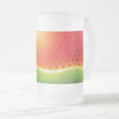 Wassermelone mit Samen-Hintergrund Mattglas Bierglas (VorderseiteRechts)
