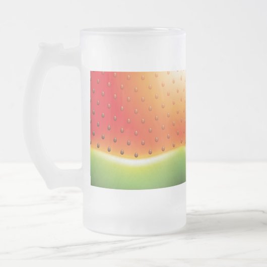 Wassermelone mit Samen-Hintergrund Mattglas Bierglas (Links)