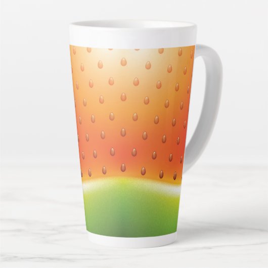Wassermelone mit Samen-Hintergrund Milchtasse (Rechte Ecke)