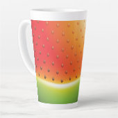 Wassermelone mit Samen-Hintergrund Milchtasse (Linke Ecke)