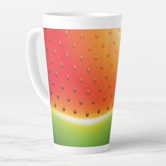 Wassermelone mit Samen-Hintergrund Milchtasse (Linke Ecke)