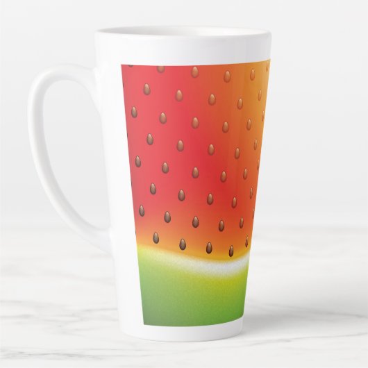Wassermelone mit Samen-Hintergrund Milchtasse (Links)