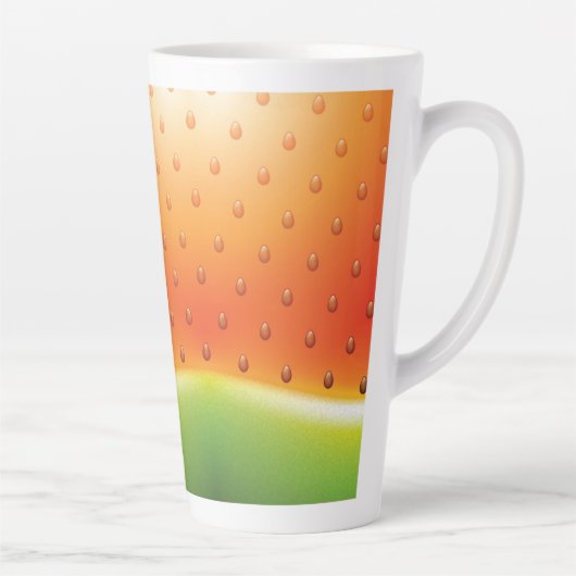 Wassermelone mit Samen-Hintergrund Milchtasse (Rechts)