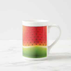 Wassermelone mit Samen-Hintergrund Porzellantasse