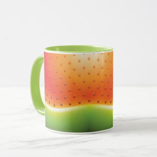 Wassermelone mit Samen-Hintergrund Tasse (Vorderseite Links)