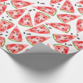 Wassermelone mit Samen in trendigem Aquarelldesign Geschenkpapier (Ecke)