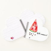 Wassermelone mit Samen in trendigem Aquarelldesign Notizblock (Innenseite)