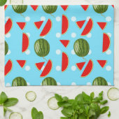 Wassermelone mit Scheibe Geschirrtuch (Gefaltet)