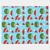 Wassermelone mit Slice Fleecedecke (Vorderseite (Horizontal))