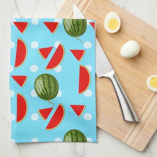 Wassermelone mit Slice Geschirrtuch (Viertel Falte)