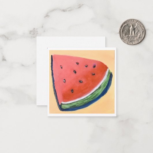 Wassermelone Mitteilungskarte (Vorderseite/Rückseite Beispiel)