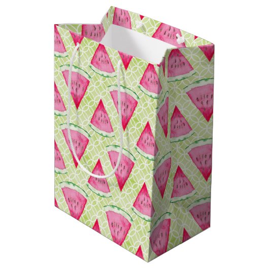 Wassermelone Mittlere Geschenktüte (Rückseite Schrägansicht)