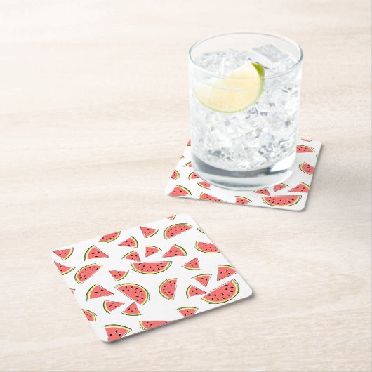 Wassermelone Multi Rechteckiger Pappuntersetzer (Vor Ort)