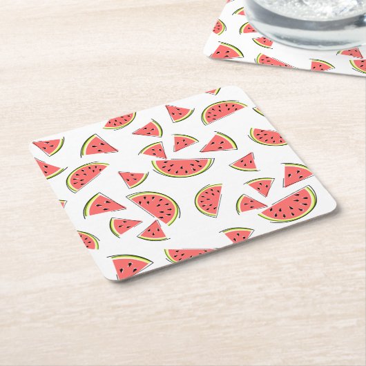 Wassermelone Multi Rechteckiger Pappuntersetzer (angewinkelt)