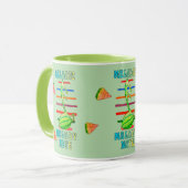 WASSERMELONE MUSIC FUSION DESIGNIERTE TASSE (Vorderseite Links)