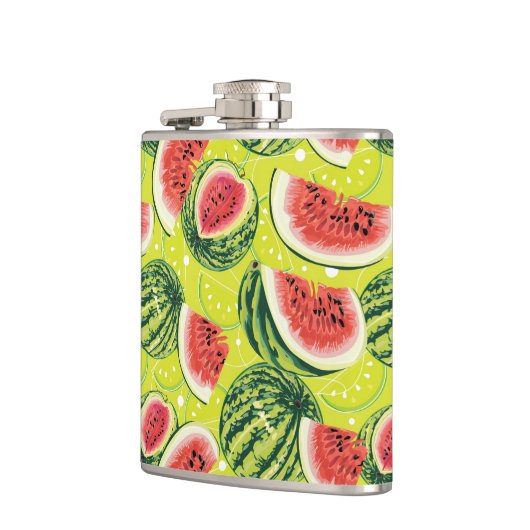 Wassermelone-Muster 2 Flachmann (Links)