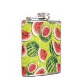 Wassermelone-Muster 2 Flachmann (Rechts)