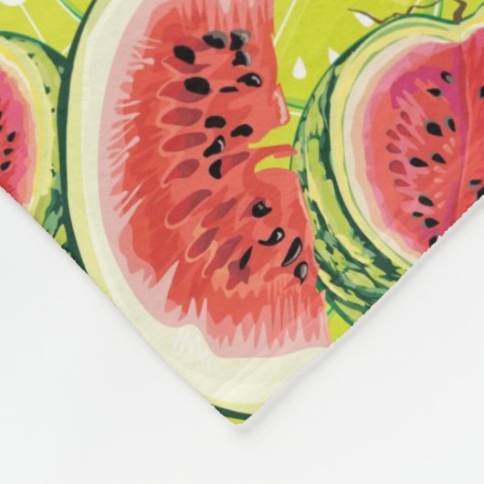 Wassermelone-Muster 2 Fleecedecke (Ecke)