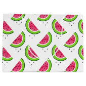 Wassermelone Muster 2 Große Geschenktüte (Rückseite)