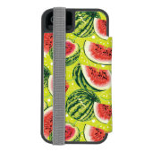 Wassermelone-Muster 2 Incipio iPhone Geldbeutel-Hülle (Folio Rückseite)