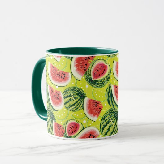 Wassermelone-Muster 2 Tasse (Vorderseite Links)