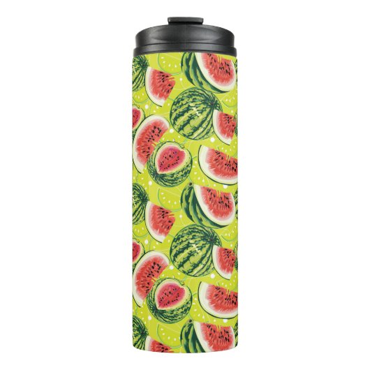 Wassermelone Muster 2 Thermosbecher (Vorderseite)