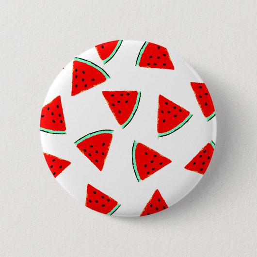 Wassermelone Muster Dreiecke Button (Vorderseite)