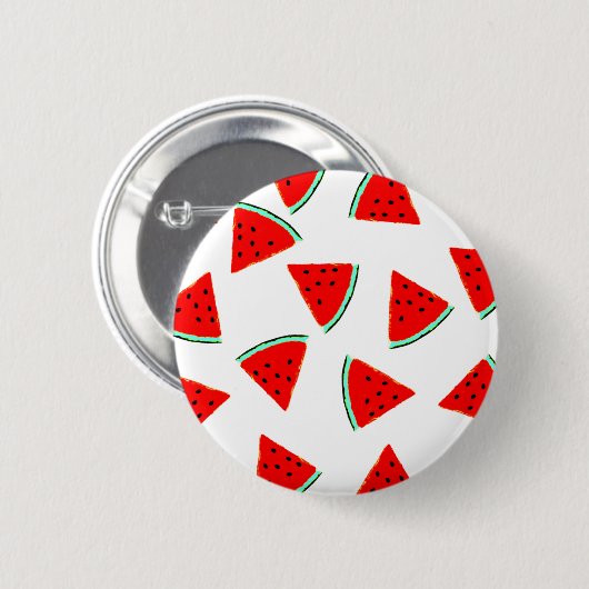 Wassermelone Muster Dreiecke Button (Vorne & Hinten)
