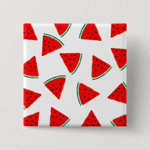 Wassermelone Muster Dreiecke Button