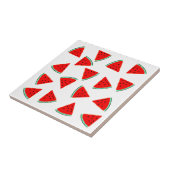 Wassermelone Muster Dreiecke Fliese (Seite)