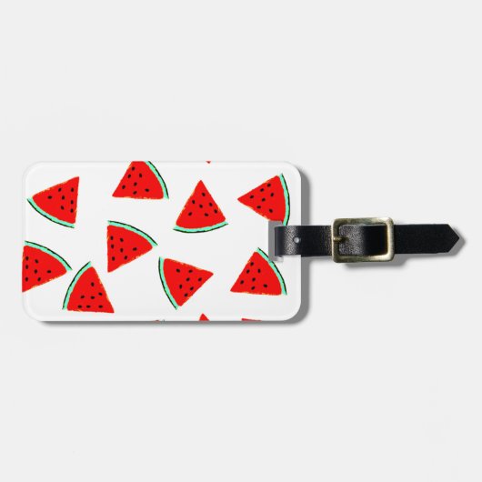 Wassermelone Muster Dreiecke Gepäckanhänger (Vorderseite horizontal)