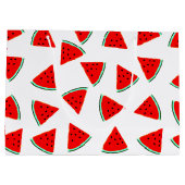 Wassermelone Muster Dreiecke Große Geschenktüte (Rückseite)