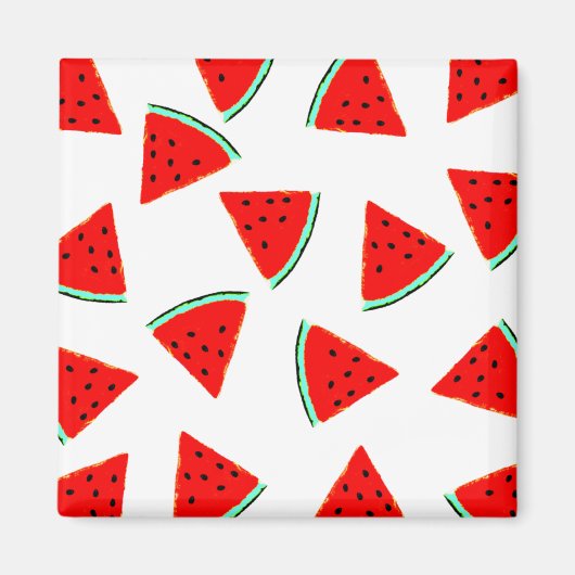 Wassermelone Muster Dreiecke Magnet (Vorne)