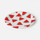 Wassermelone Muster Dreiecke Pappteller (Schrägansicht)
