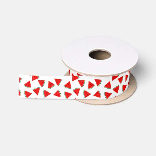 Wassermelone Muster Dreiecke Satinband (Spule)