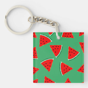 Wassermelone Muster Dreiecke Schlüsselanhänger