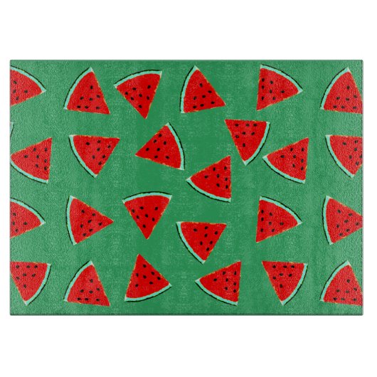 Wassermelone Muster Dreiecke Schneidebrett (Vorderseite)