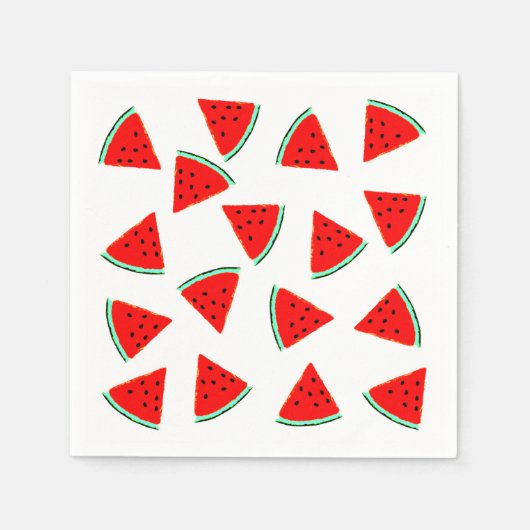 Wassermelone Muster Dreiecke Serviette (Vorderseite)