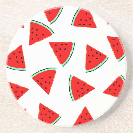 Wassermelone Muster Dreiecke Untersetzer (Vorne)