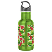 Wassermelone Muster Edelstahl Wasserflasche (Rückseite)