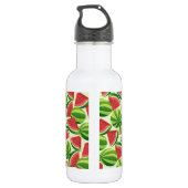 Wassermelone Muster Edelstahl Wasserflasche (Rückseite)